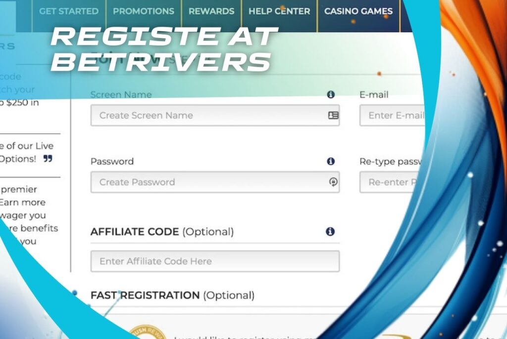 Simple Register an Account at BetRivers site Instruction